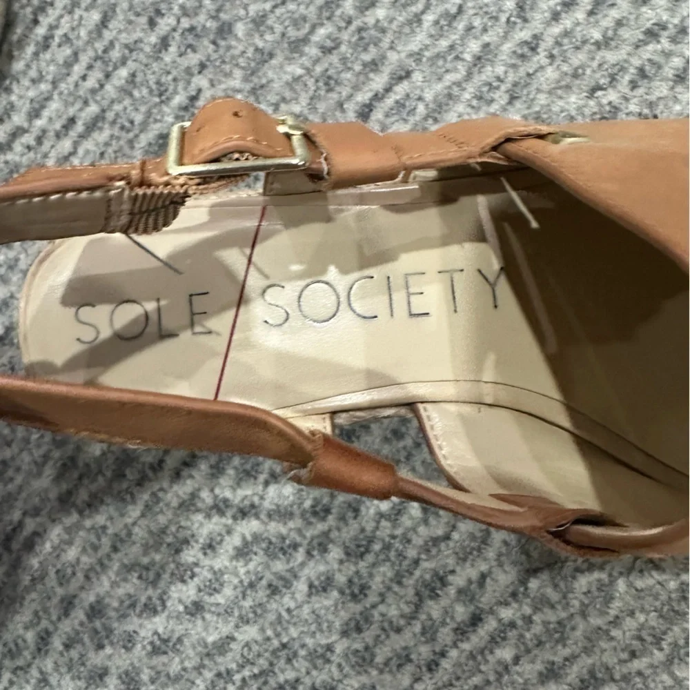 SOLE SOCIETY Ayelani Brown Espadrille Wedge